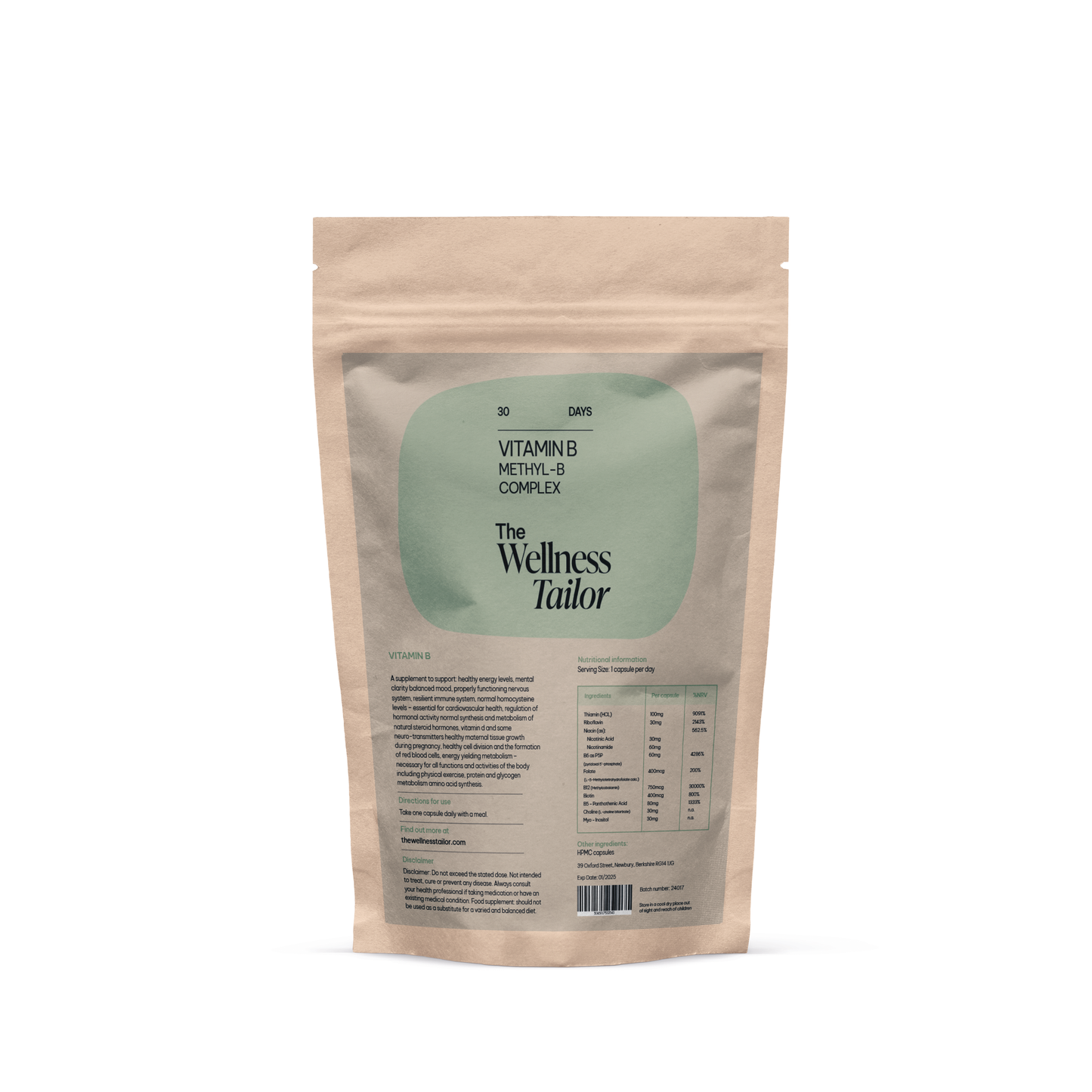 Vitamin B: Methyl-B Complex (30 Day)